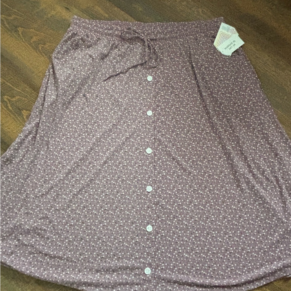 LuLaRoe Marsha Purple Floral Skirt